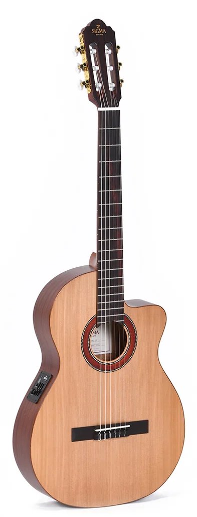 Sigma CTMC 2E Classical, Cutaway Natural Acuostic Electric Guitar with Bag