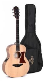 Sigma GSME Grand Natural Acoustic Electric Guitar with Bag