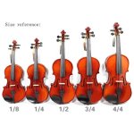 products size violin