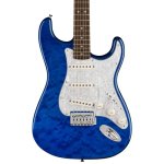 products squier fsr affinity stratocaster qmt electric guitar laurel fb sapphire blue transparent 7982