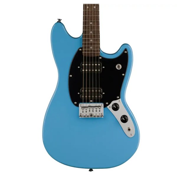 Squier Sonic Mustang HH Electric Guitar w/Black Pickguard, Laurel FB, California Blue