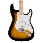 products squier sonic stratocaster electric guitar w white pickguard maple fb 2 color sunburst 8074