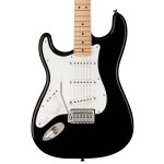 products squier sonic stratocaster left handed electric guitar w white pickguard maple fb black 8076