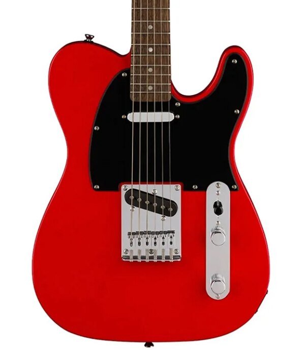 Squier Sonic Telecaster Electric Guitar w/Black Pickguard, Laurel FB, Torino Red