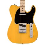products squier sonic telecaster electric guitar w black pickguard maple fb butterscotch blonde 8085
