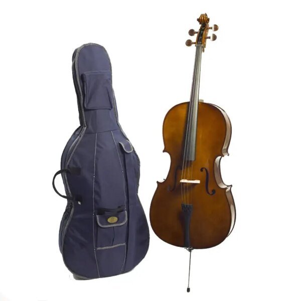 Stentor 1102C2 Student 1 Cello Outfit with Bow Cover & Rosin, 3/4 Size