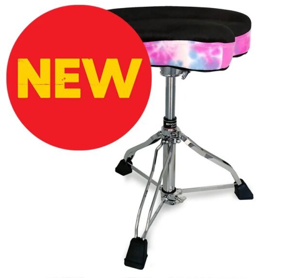 Tama HT550TDPS Limited 1st Chair Glide Rider Hydraulic Drum Throne, Fluorescent Pink Sky Seat