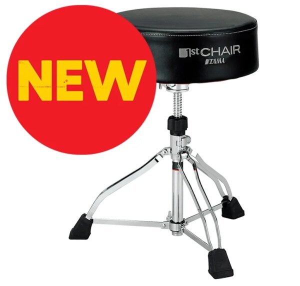 Tama HT830 1st Chair Round Rider XL Trio Drum Throne, Black