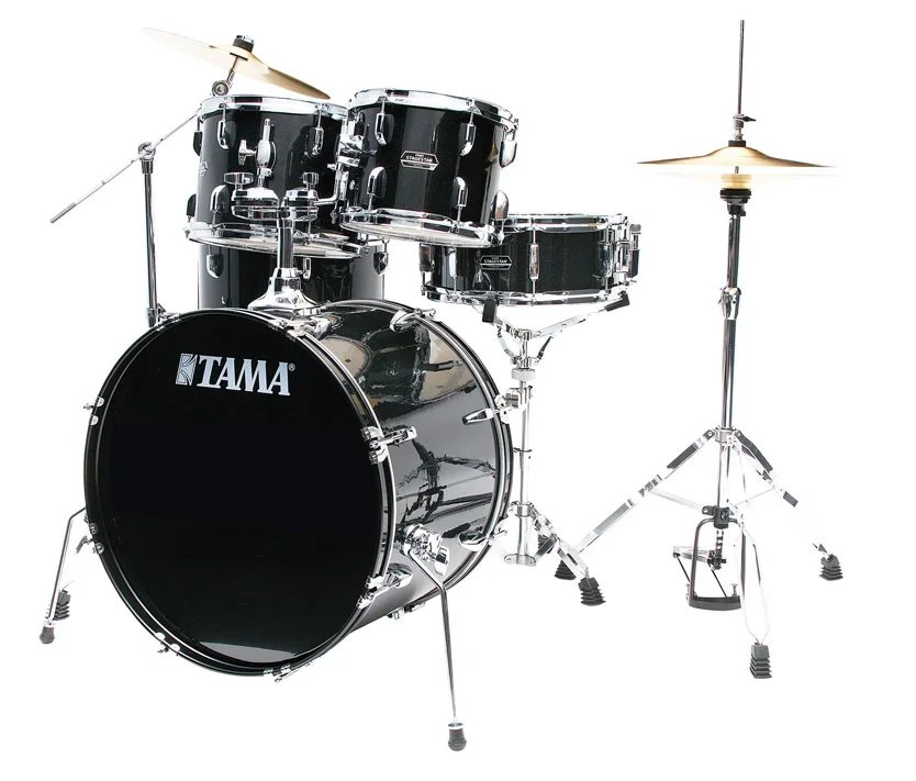 Tama Stagestar ST52H6C BNS 5 Piece Drum Set with Cymbals, Black Night Sparkle