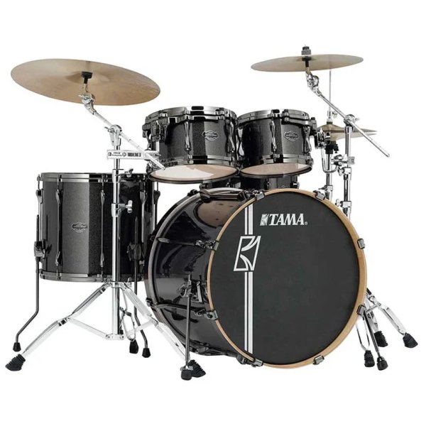 Tama Superstar Hyperdrive Maple MK52HZBNS-MGD 5 Piece Drum Set, Midnight Gold Sparkle