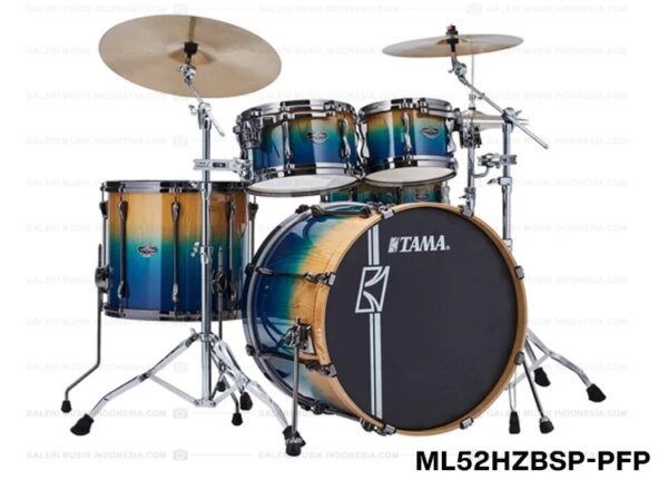 Tama Superstar Hyperdrive ML52HZBSP PFP Limited 5-Piece Drum Kit, Sapphire Fade Lacebark Pine
