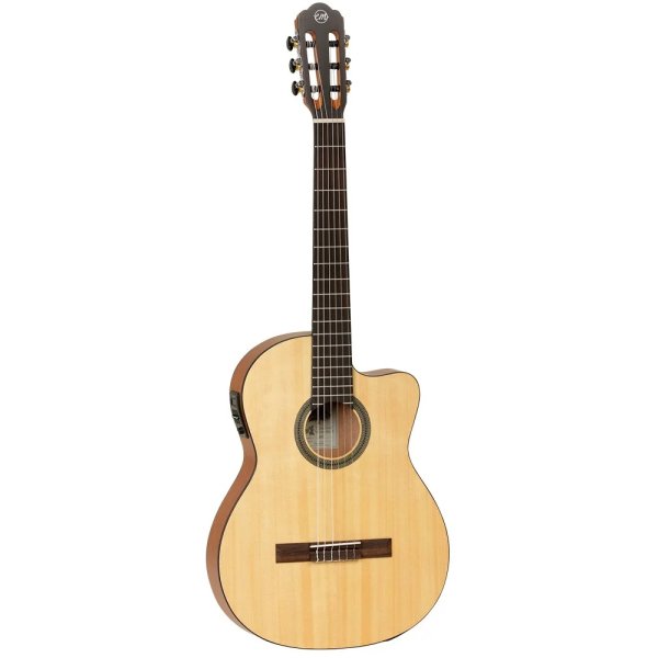 Tanglewood EM DC 1 Thinline Classical Acoustic Electric Guitar Nylon with Bag