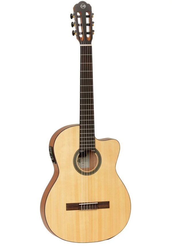 Tanglewood EM DC 1 Thinline Classical Acoustic Electric Guitar Nylon with Bag