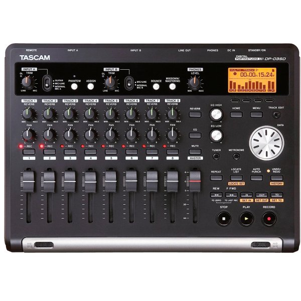 products tascam dp 03sd 8 track portable digital sd sdhc recorder 6151