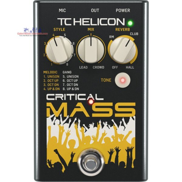 TC Helicon Critical Mass Group Sound Vocal Effect Pedal