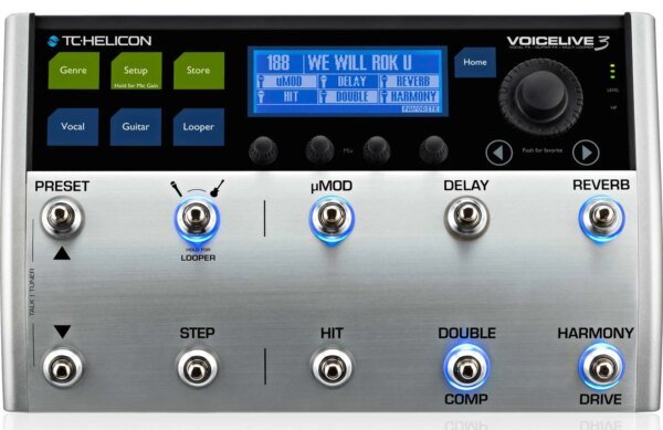 TC Helicon VoiceLive 3 Ultimate Vocal and Guitar Effects Floor Pedal with Multitrack Looping
