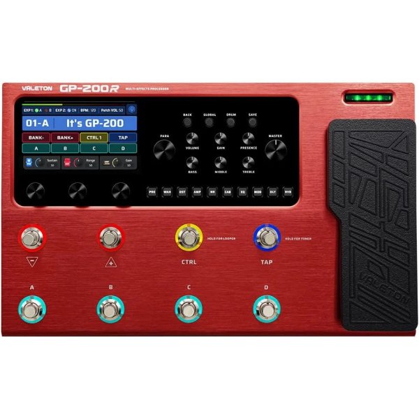 Valeton GP 200R Multi Effects Guitar Processor (Red)