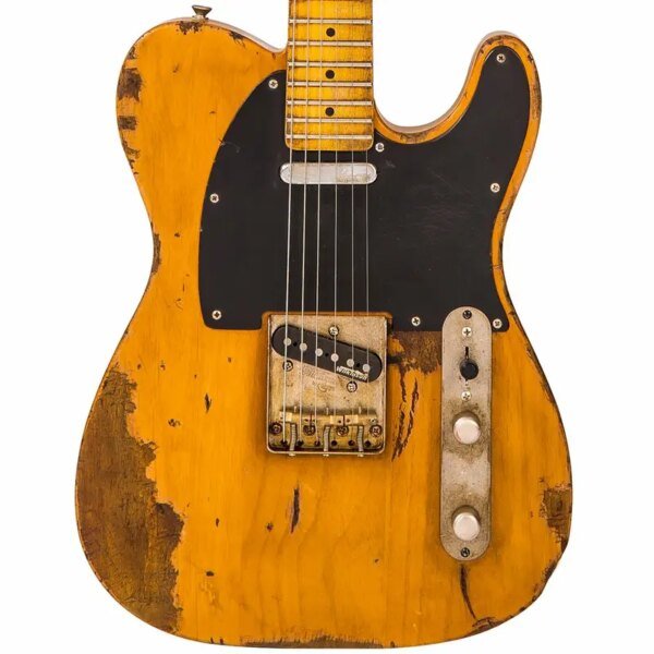 Vintage V52 ICON Electric Guitar Distressed Butterscotch