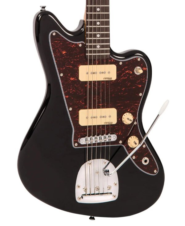Vintage V65VBK ReIssued Vibrato Electric Guitar, Boulevard Black