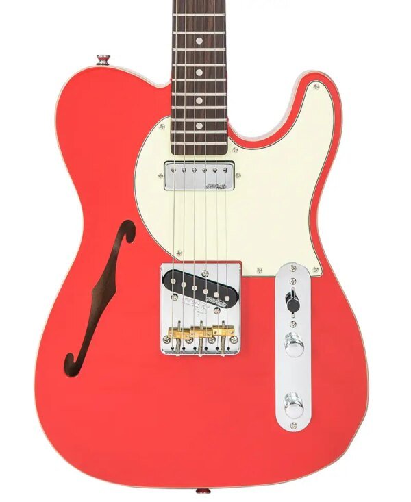 Vintage V72FR ReIssued Electric Guitar, Firenza Red