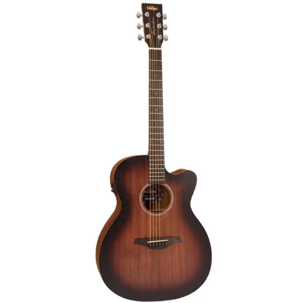 Vintage VE660WK Statesboro Orchestra Electric Acoustic Guitar, Whisky Sour