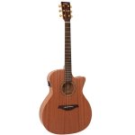 products vintage ve900mh mahogany grand auditorium cutaway electric acoustic guitar 9121
