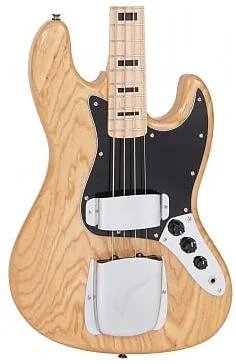 Vintage VJ74NAT Reissued Maple Board Natural Ash Body Electric Bass