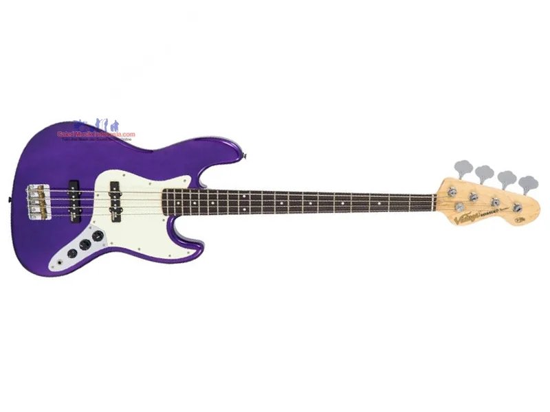 Vintage VJ74PL Purple Electric Bass