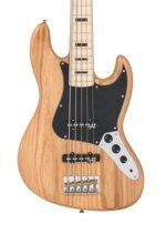 Vintage VJ75MNAT ReIssued Maple Fingerboard 5 String Electric Bass, Natural Ash