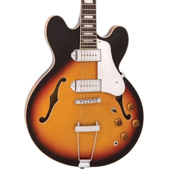 Vintage VSA500PSB ReIssued Semi Acoustic Guitar, Vintage Sunburst