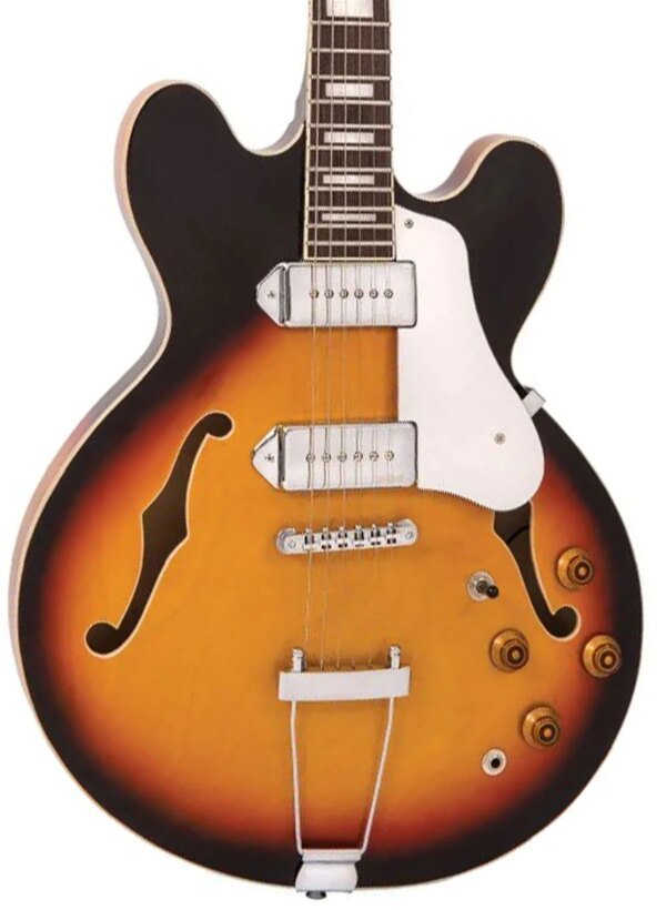 Vintage VSA500PSB ReIssued Semi Acoustic Guitar, Vintage Sunburst