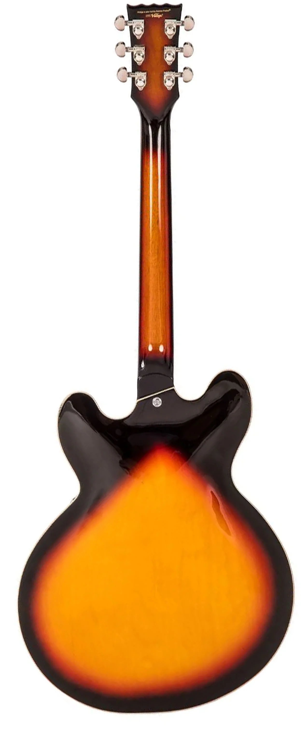 Vintage VSA500PSB ReIssued Semi Acoustic Guitar, Vintage Sunburst
