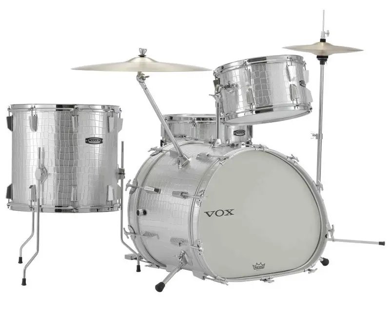 Vox Telstar Oval 18 Inch Silver Kroko Drumset