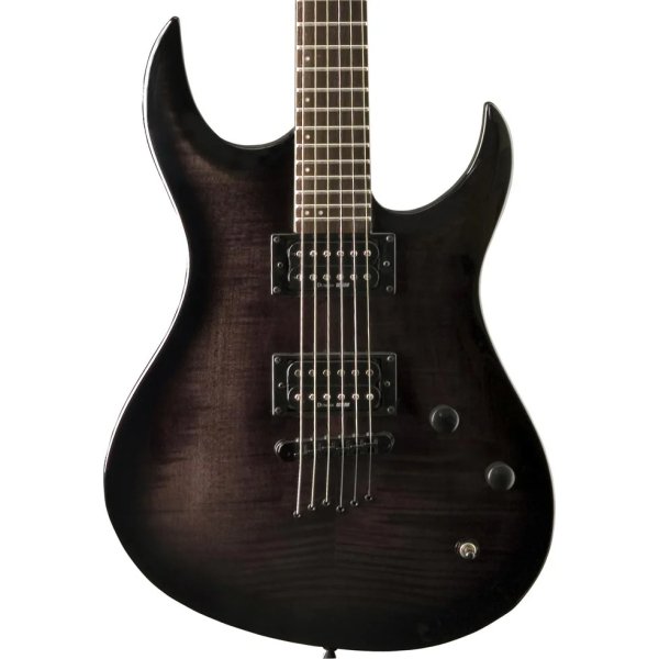 Washburn XMDLX2FBB XM Series Electric Guitar, Flame Black Burst