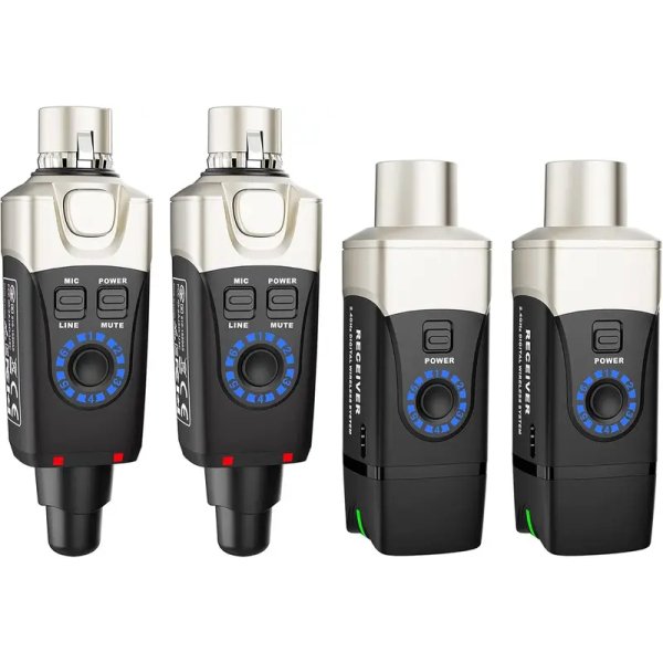 products xvive u3d dual xlr plug on wireless system black 8941