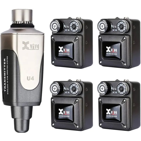 products xvive u4r4 wireless in ear monitoring system with 4 receivers gray 8944