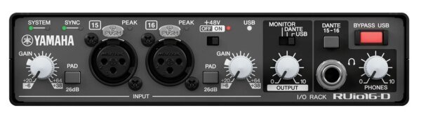 Yamaha RUio16D Dante USB Audio Interface