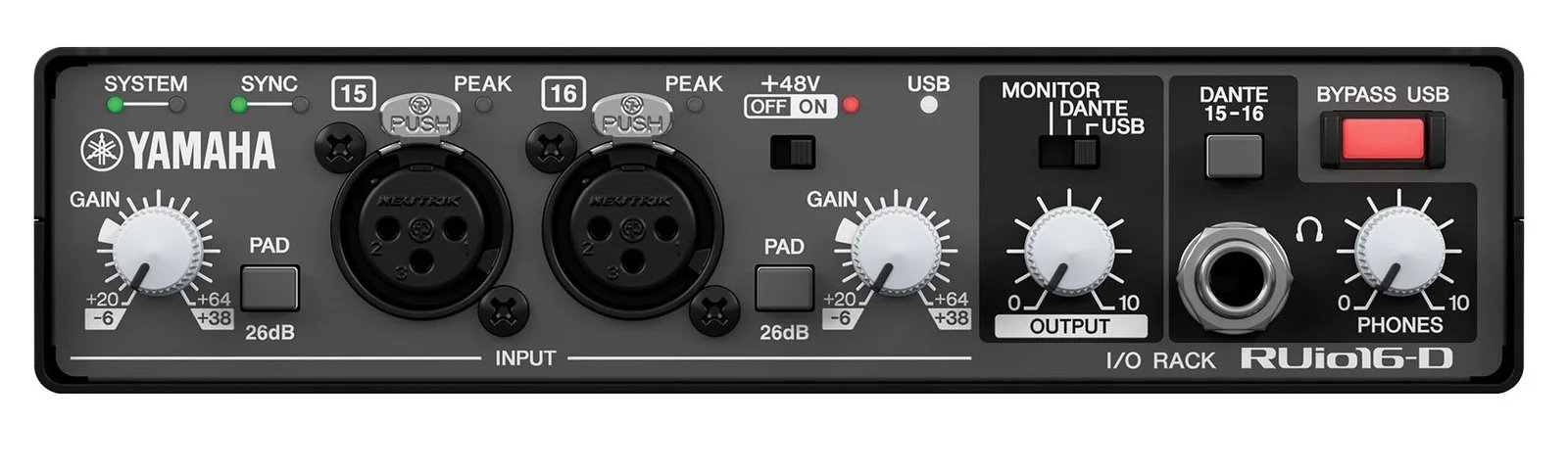Yamaha RUio16D Dante USB Audio Interface