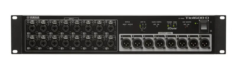 Yamaha Tio1608-D2 Dante Stagebox built in Rack I/O 16 channel input + 8 output for Mixer Yamaha DM3 & TF series