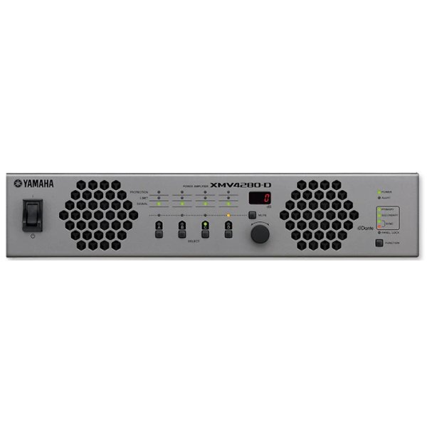 Yamaha XMV4280D 4 Channel 280 watt Power Amplifier with Dante