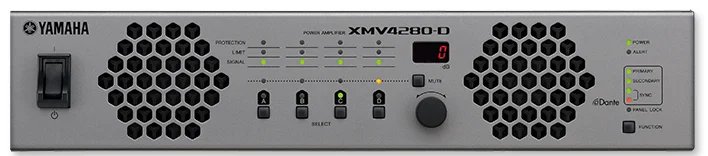 Yamaha XMV4280D 4 Channel 280 watt Power Amplifier with Dante