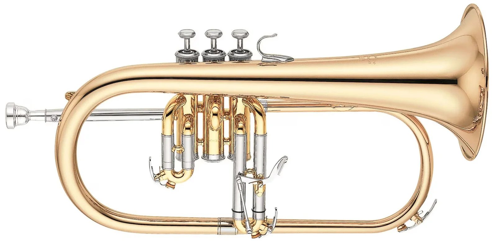 Yamaha YFH 631G Professional Bb Flugelhorn, Clear Lacquer with Gold Brass Bell