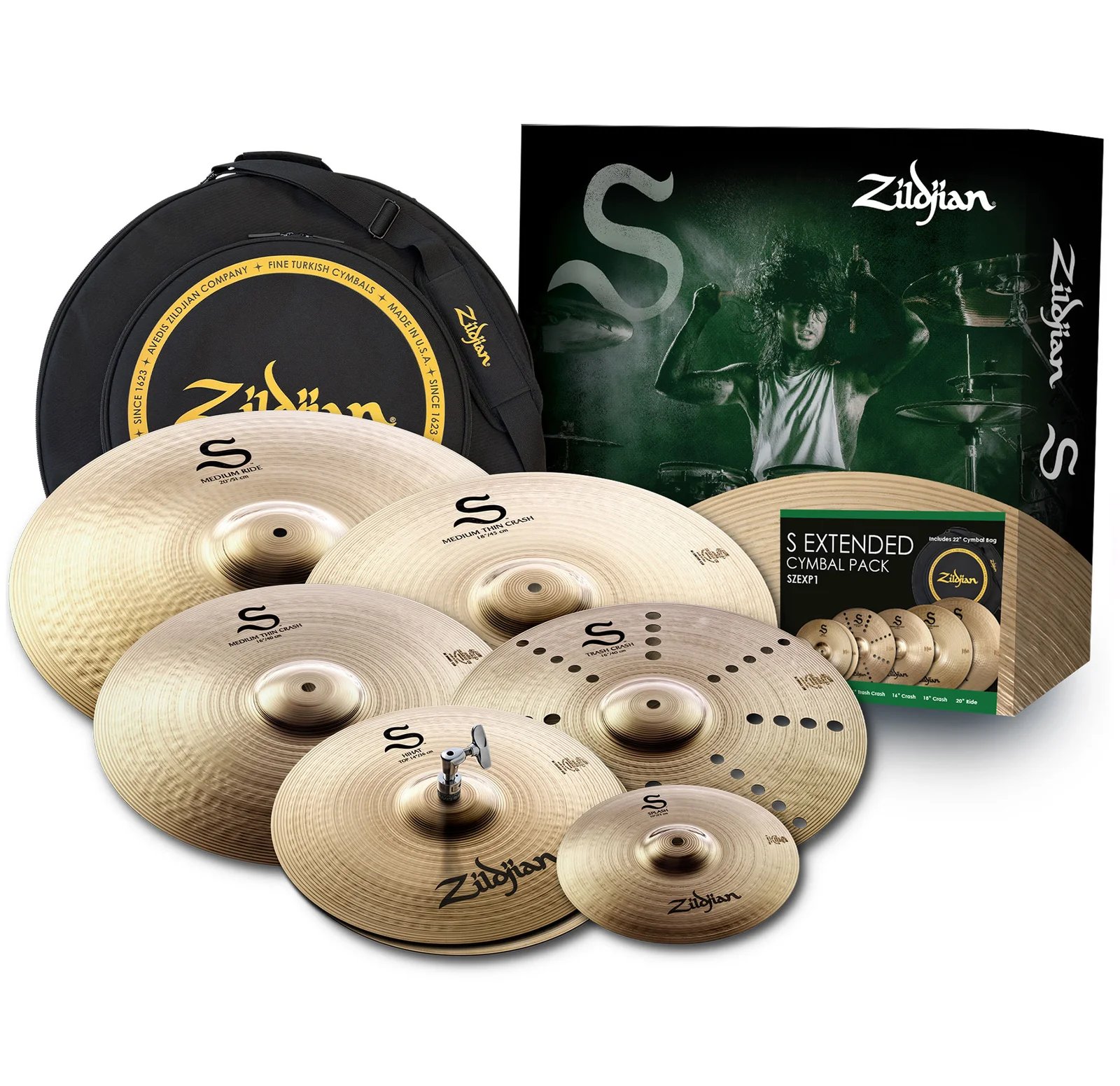 Zildjian SZEXP1 S Series Extended 6 Piece Cymbal Pack
