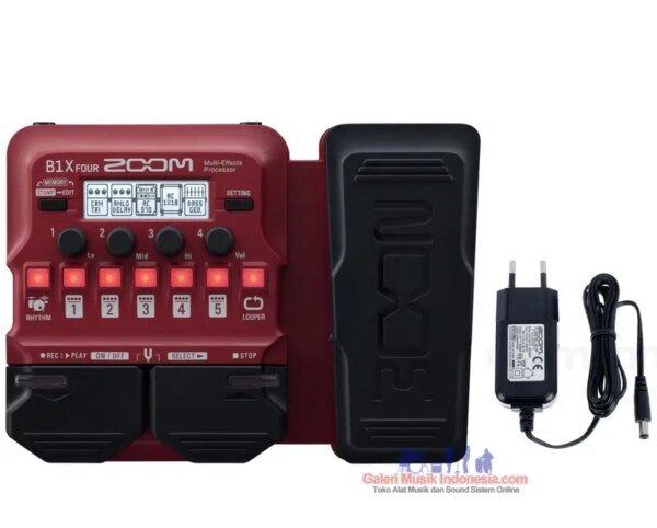 Zoom B1X FOUR with AD16E Bass Multieffects Processor with Expression Pedal