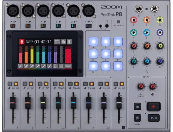 Zoom PodTrak P8 8 Channel Podcast Workstation